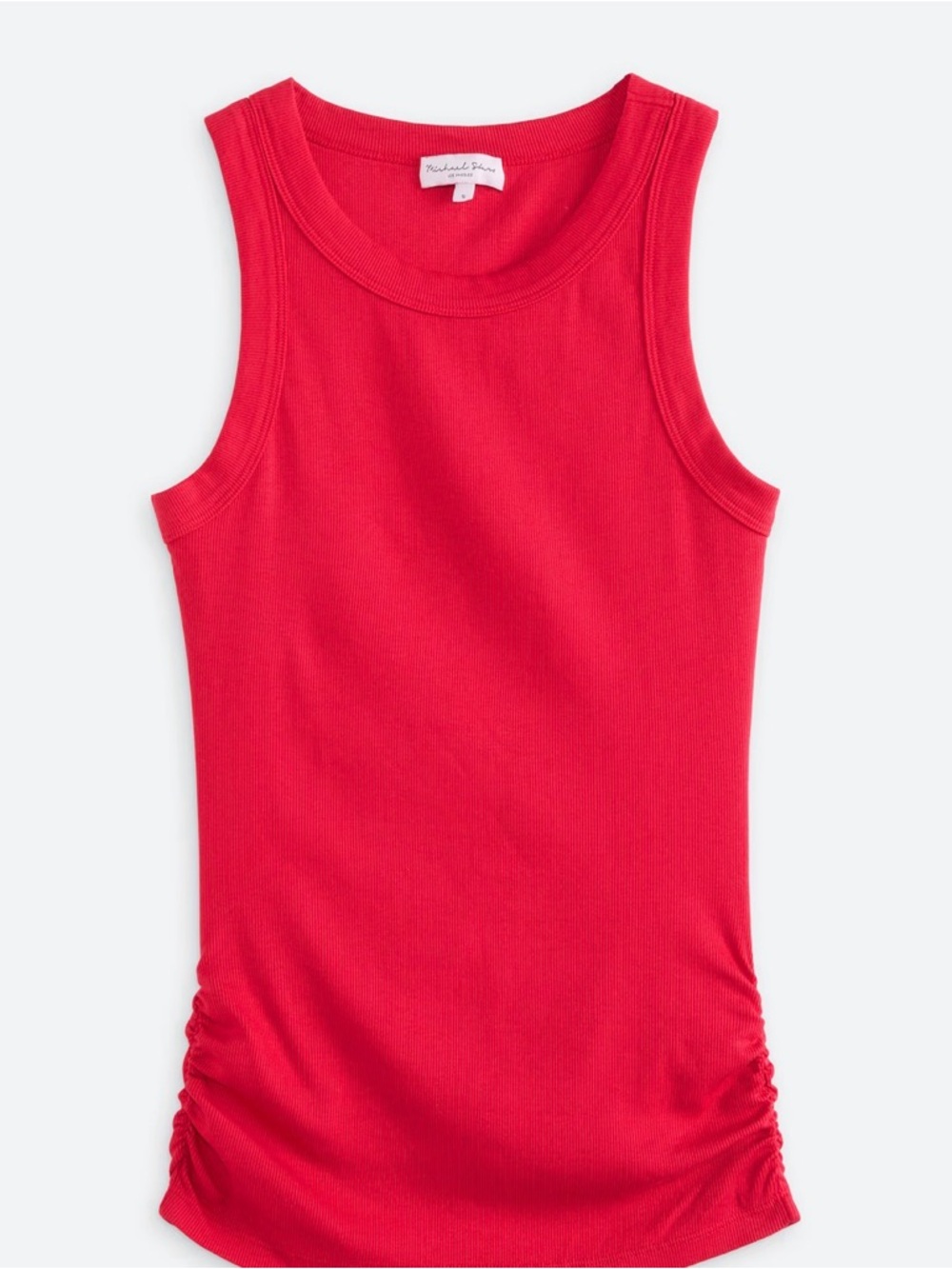 MICHAEL STARS - Halley Ultra Rib Ruched Side Tank Top - NWOT - Picture 10 of 10